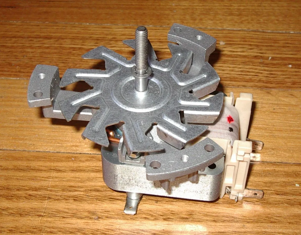 Universal Fan-Forced Oven Fan Motor with Blade & Shaft Spacers - Part # OFM01V3