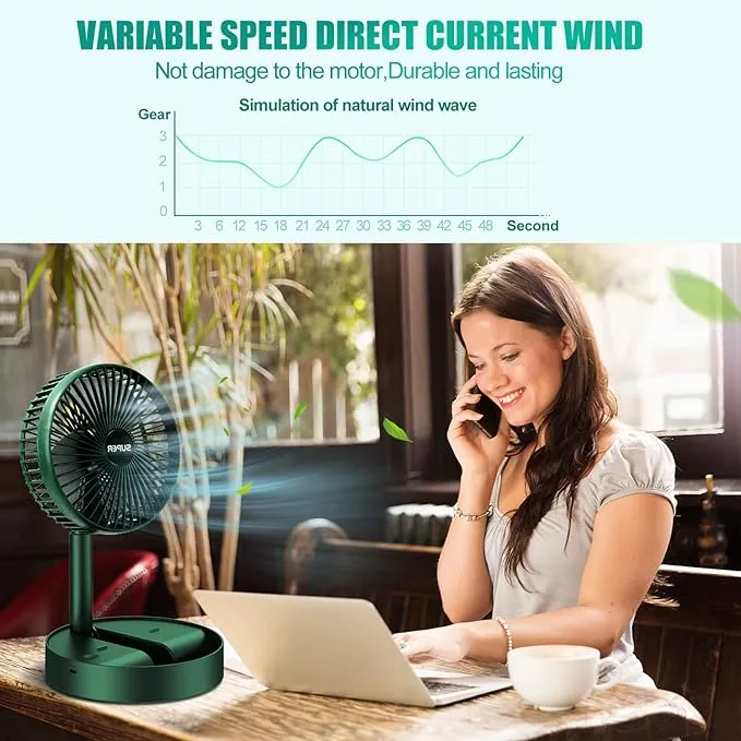 USB Rechargeable Telescopic Folding Fan