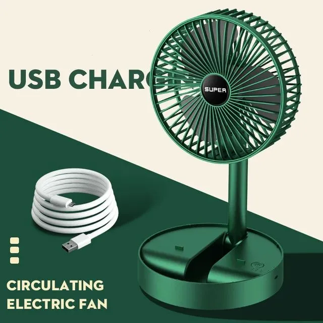 USB Rechargeable Telescopic Folding Fan