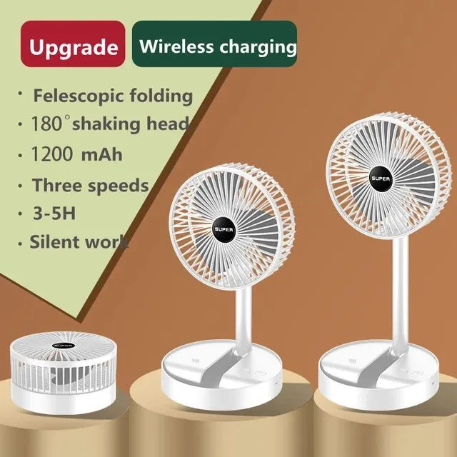 USB Rechargeable Telescopic Folding Fan