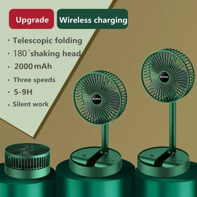 USB Rechargeable Telescopic Folding Fan