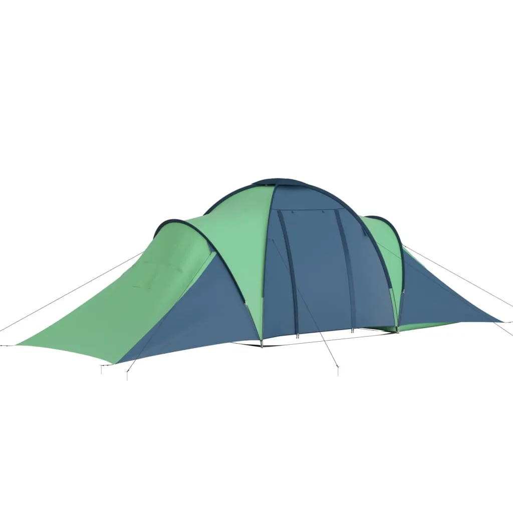 vidaXL Camping Tent 6 Persons Blue and Green