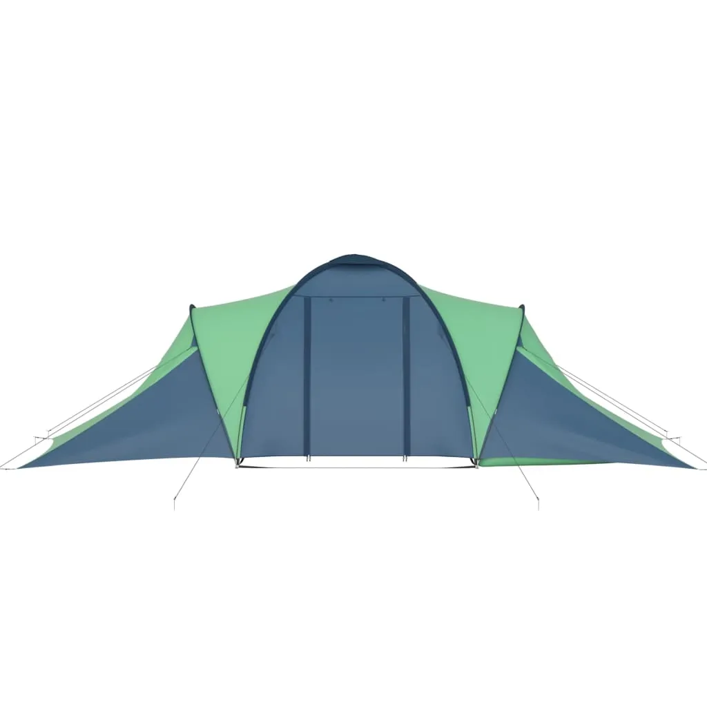 vidaXL Camping Tent 6 Persons Blue and Green