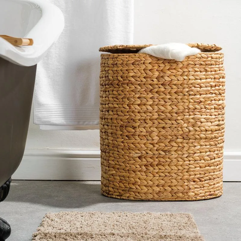 Vietnamese Laundry Hamper with Lid - Oval