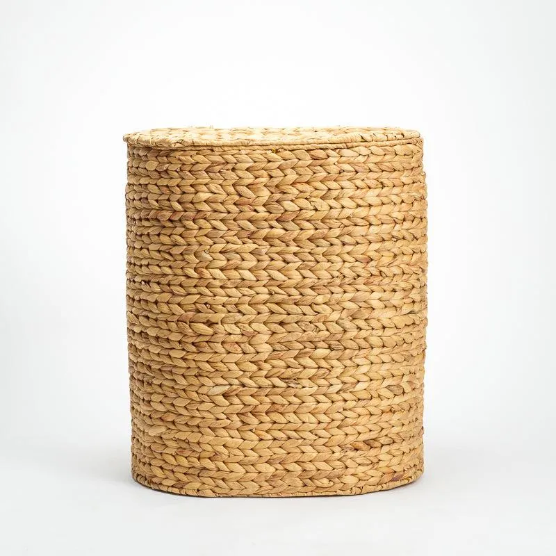 Vietnamese Laundry Hamper with Lid - Oval