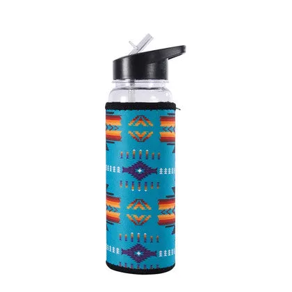 Water Bottle w/ Printed Sleeve - Southwest Design