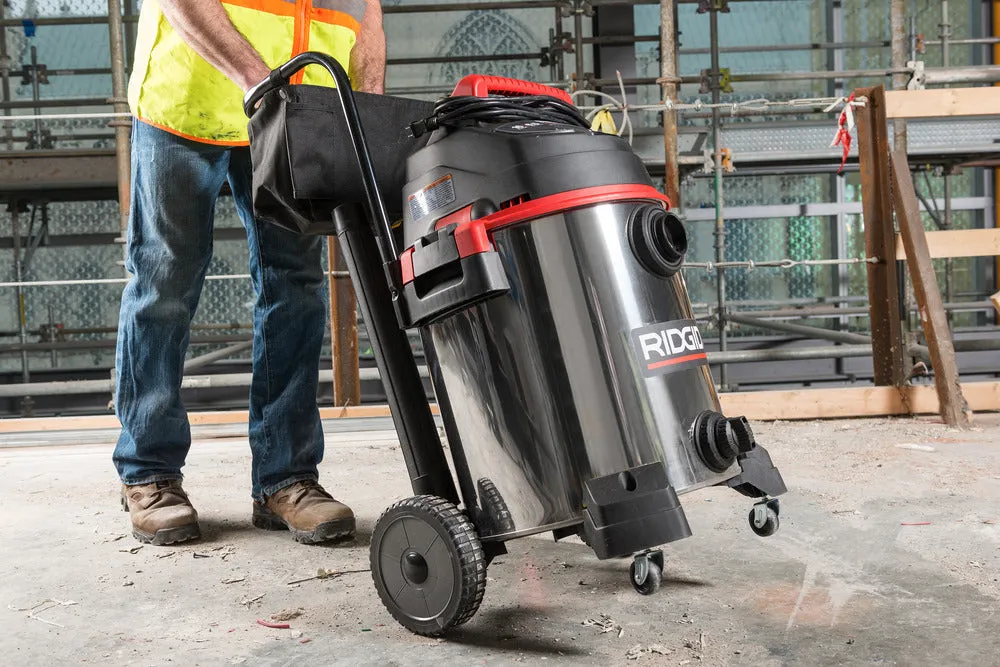 Wet/Dry Vacuum - Ridgid 1610RV 16 Gallon Stainless Steel with Cart 50353