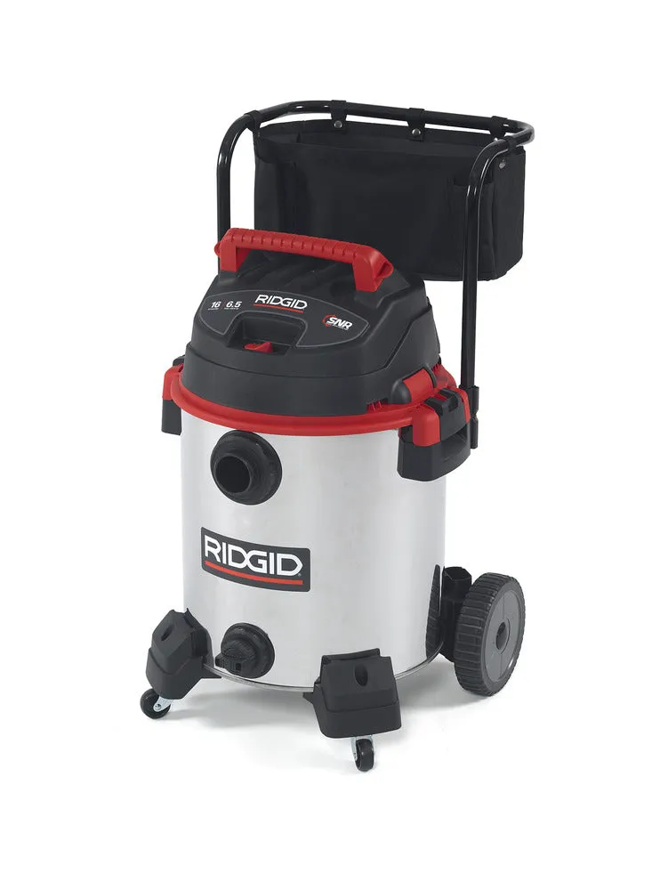 Wet/Dry Vacuum - Ridgid 1610RV 16 Gallon Stainless Steel with Cart 50353