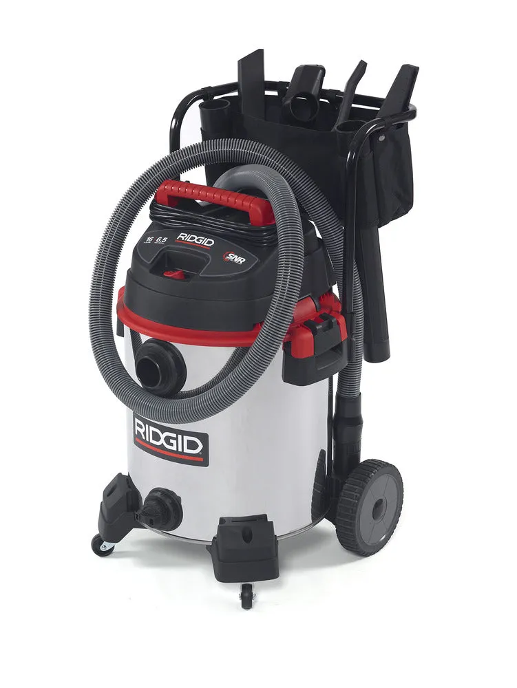 Wet/Dry Vacuum - Ridgid 1610RV 16 Gallon Stainless Steel with Cart 50353