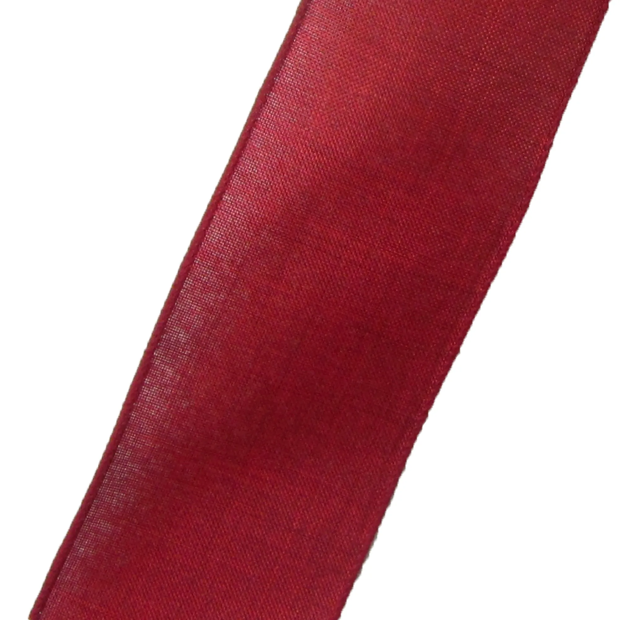 Wired Burgundy Linen Ribbon (#40-2.5"Wx10Yards)