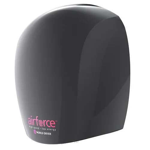 WORLD DRYER® J48-162 Airforce™ Hand Dryer - Black Epoxy on Aluminum (50 Hz ONLY - NOT for use in North America)