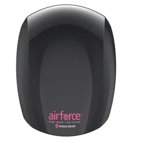 WORLD DRYER® J48-162 Airforce™ Hand Dryer - Black Epoxy on Aluminum (50 Hz ONLY - NOT for use in North America)