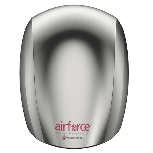 WORLD DRYER® J48-973 Airforce™ Hand Dryer - Brushed (Satin) Stainless Steel (50 Hz ONLY - NOT for use in North America)