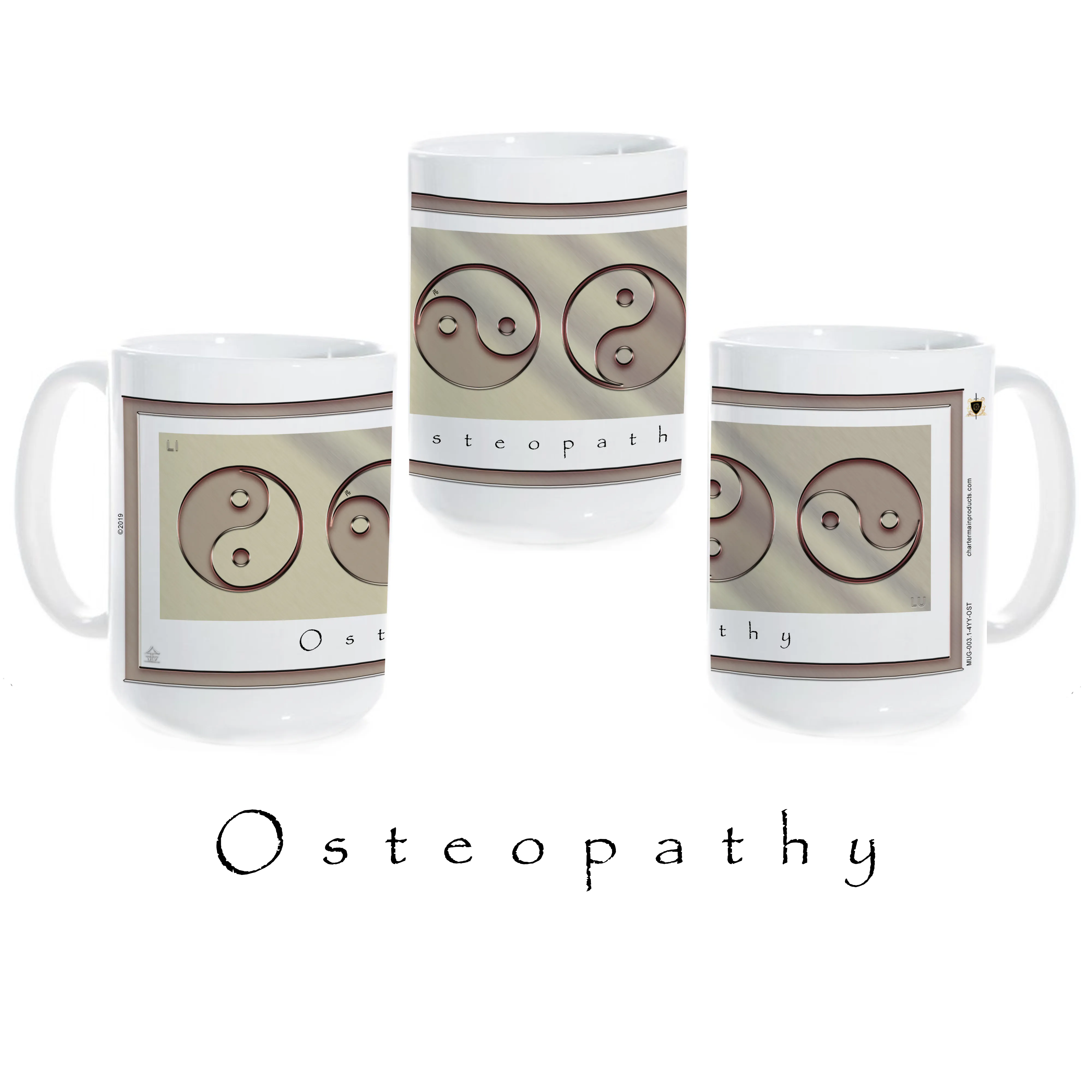 Yin Yang Coffee Mug "Metal" (Osteopathy)