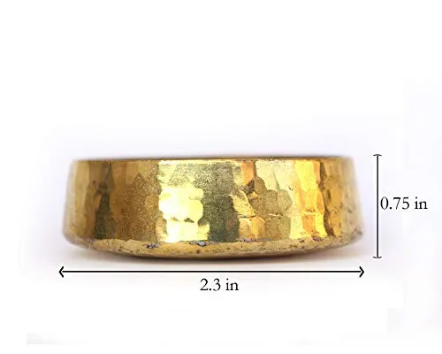 Zafos Brass Bowl Diya Holder- Handmade Tea Light Candle Holder Brass Bowl Set,Kubera Deepam Used As Diwali Gift,Brass Decor,Diyas for Decoration,Vilakku Brass, Free Tea Light, 2.3"x0.75"Inch,Gold,2pc